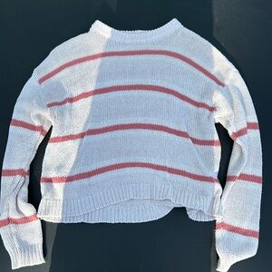 Knit sweater pink and cream